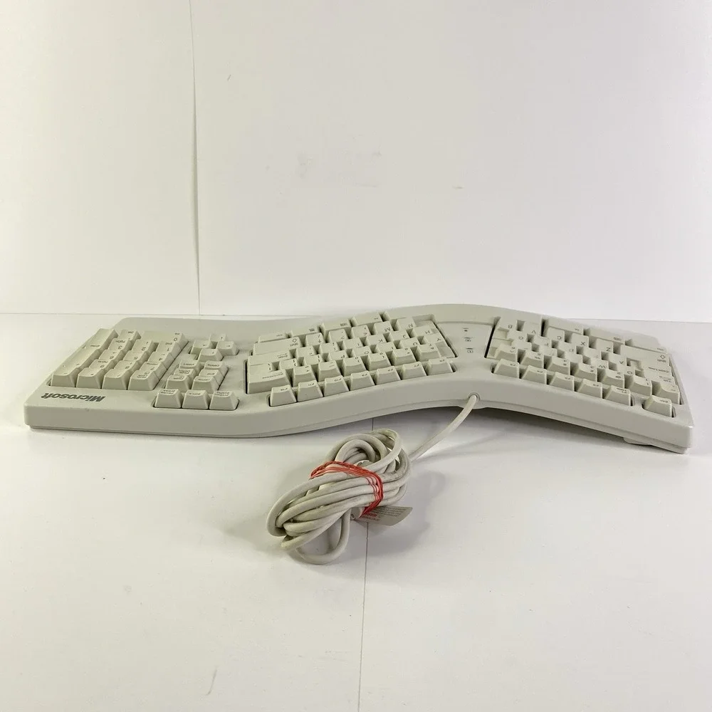 Microsoft Keyboard Elite X03-51763 Natural PS2 USB Wired Ergonomic With Manual